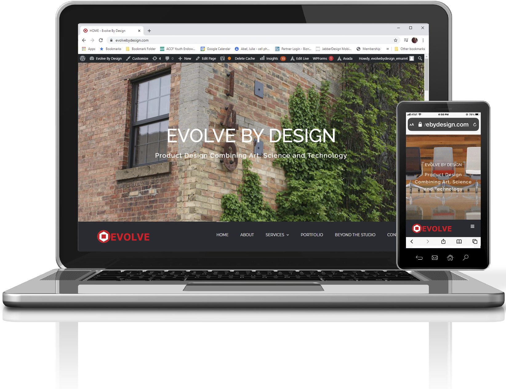 Evolve By Design Responsive Website designed by JabberDesign